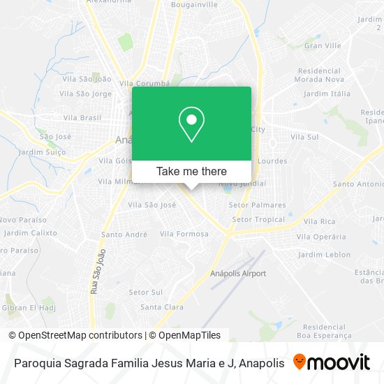 Paroquia Sagrada Familia Jesus Maria e J map