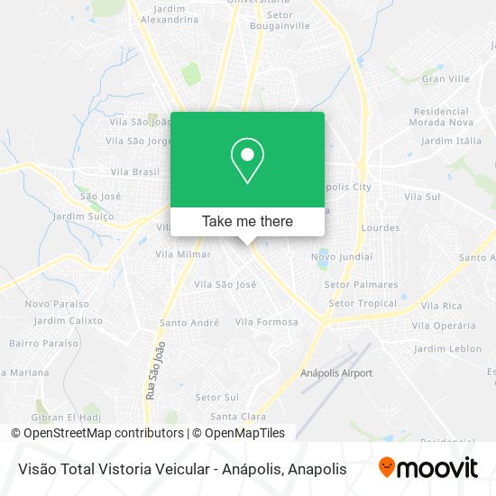 Mapa Visão Total Vistoria Veicular - Anápolis