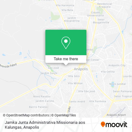 Mapa Jamka Junta Administrativa Missionaria aos Kalungas