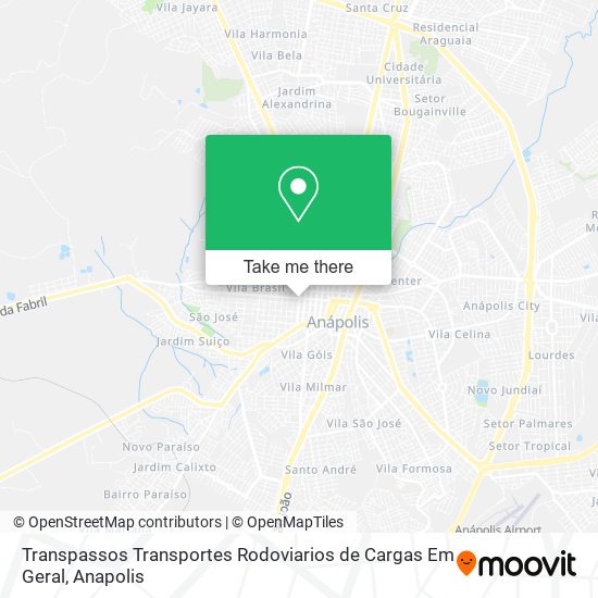 Mapa Transpassos Transportes Rodoviarios de Cargas Em Geral