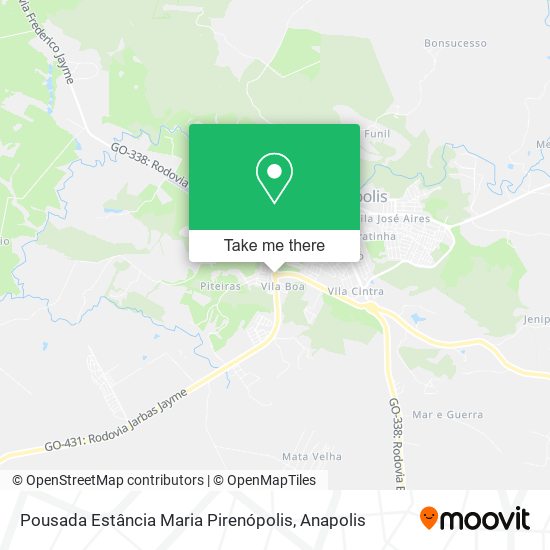 Pousada Estância Maria Pirenópolis map