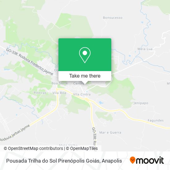 Pousada Trilha do Sol Pirenópolis Goiás map