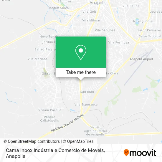 Cama Inbox Indústria e Comercio de Moveis map
