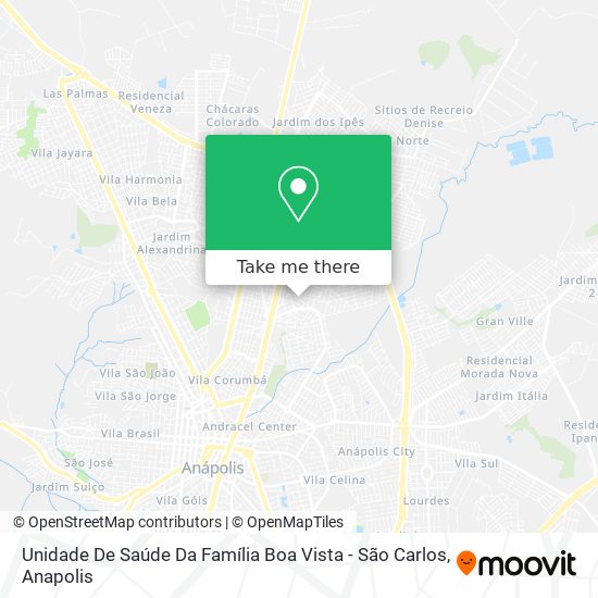 Mapa Unidade De Saúde Da Família Boa Vista - São Carlos