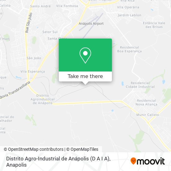 Distrito Agro-Industrial de Anápolis (D A I A) map