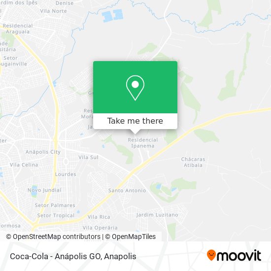 Mapa Coca-Cola - Anápolis GO