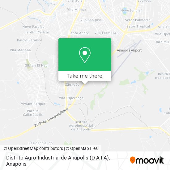 Distrito Agro-Industrial de Anápolis (D A I A) map