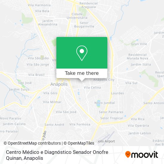 Mapa Centro Médico e Diagnóstico Senador Onofre Quinan