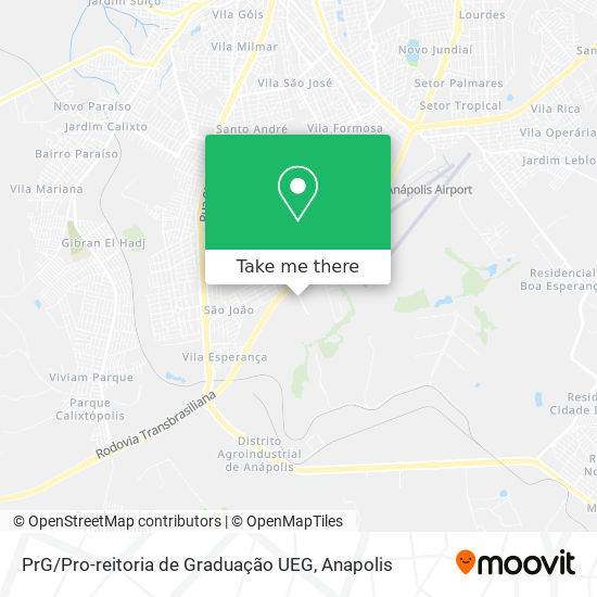 Mapa PrG / Pro-reitoria de Graduação UEG