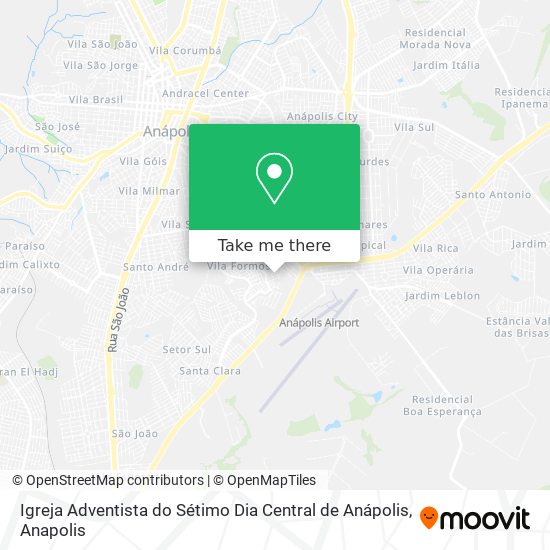 Mapa Igreja Adventista do Sétimo Dia Central de Anápolis