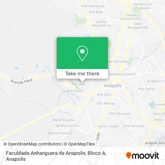 Faculdade Anhanguera de Anapolis, Bloco A map