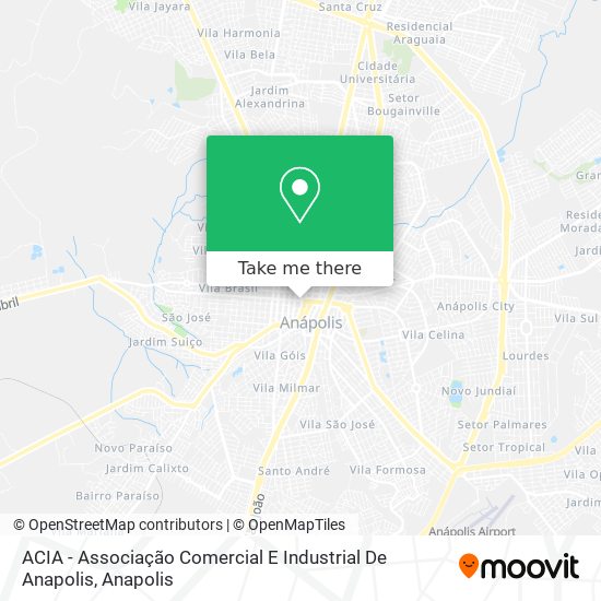 Mapa ACIA - Associação Comercial E Industrial De Anapolis