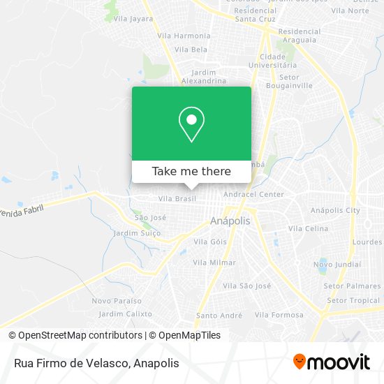 Mapa Rua Firmo de Velasco