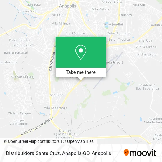 Distribuidora Santa Cruz, Anapolis-GO map
