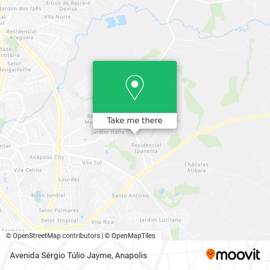 Mapa Avenida Sérgio Túlio Jayme