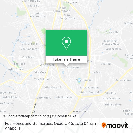 Mapa Rua Honestino Guimarães, Quadra 46, Lote 04 s / n