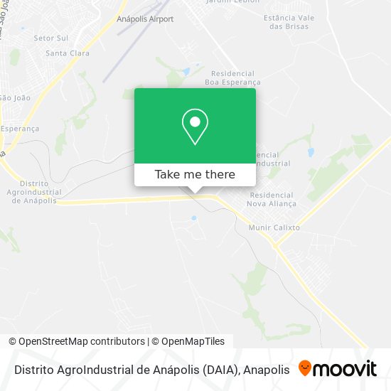 Distrito AgroIndustrial de Anápolis (DAIA) map