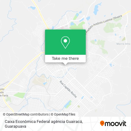 Caixa Econômica Federal agência Guairacá map