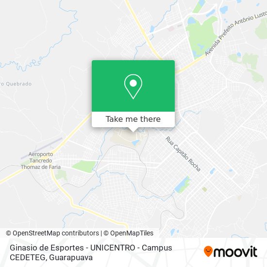 Mapa Ginasio de Esportes - UNICENTRO - Campus CEDETEG