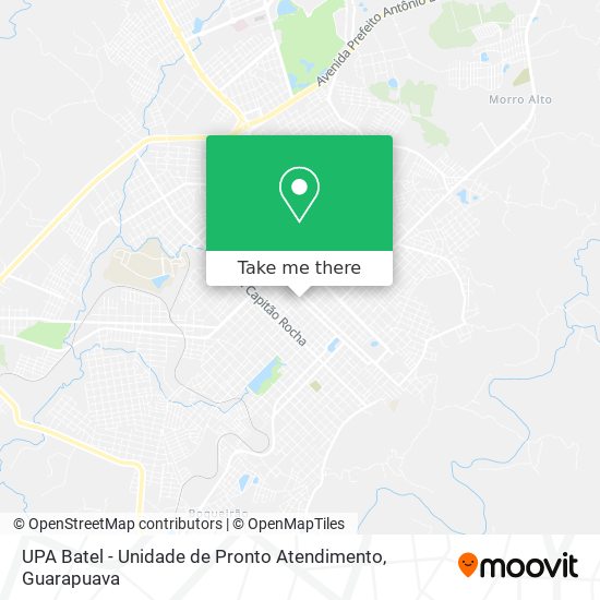 Mapa UPA Batel - Unidade de Pronto Atendimento