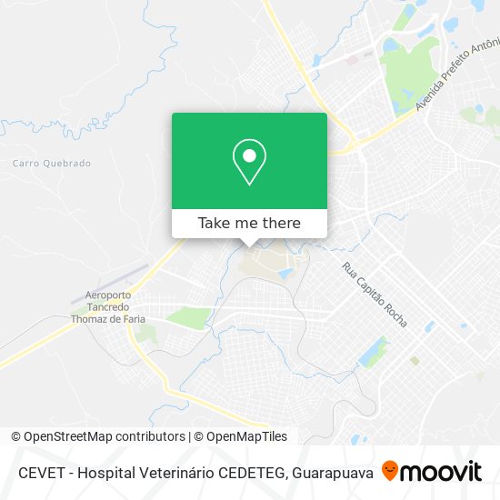 Mapa CEVET - Hospital Veterinário CEDETEG