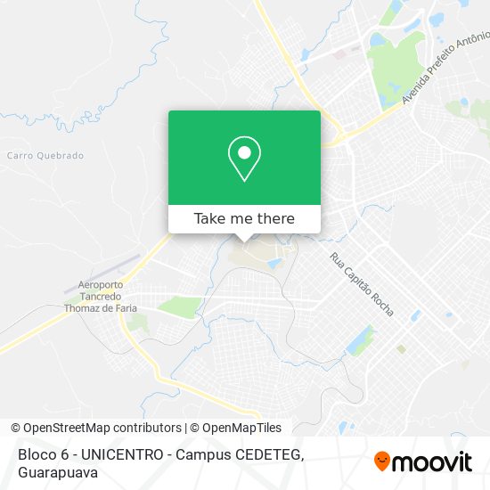 Bloco 6 - UNICENTRO - Campus CEDETEG map