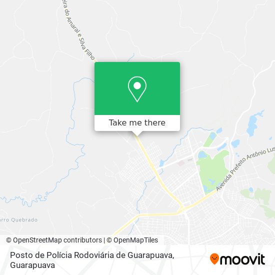 Mapa Posto de Polícia Rodoviária de Guarapuava