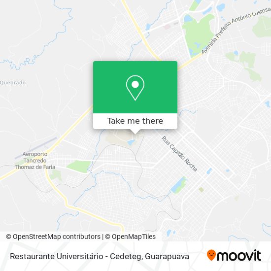 Mapa Restaurante Universitário - Cedeteg