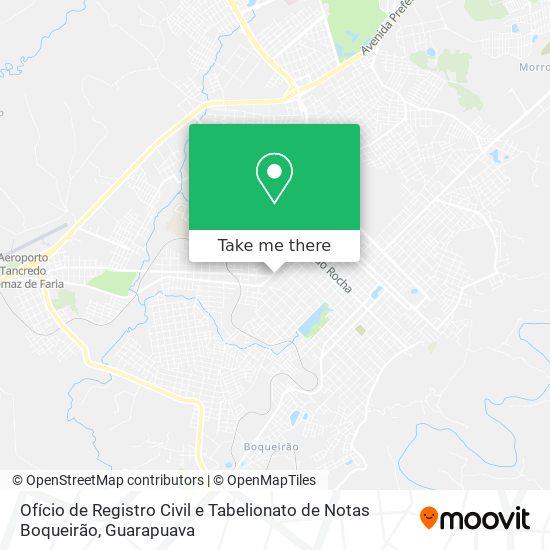 Ofício de Registro Civil e Tabelionato de Notas Boqueirão map