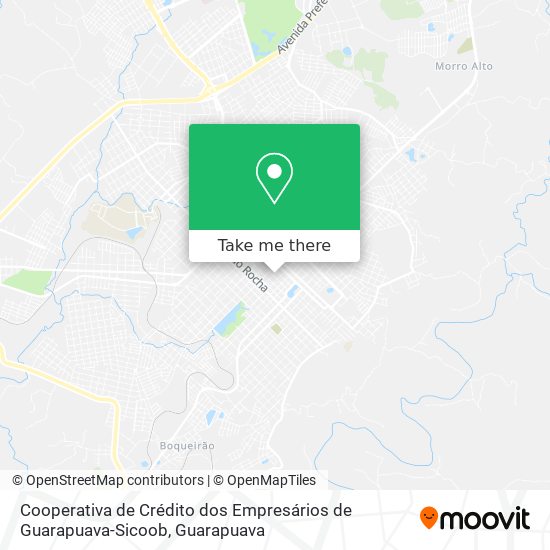 Mapa Cooperativa de Crédito dos Empresários de Guarapuava-Sicoob