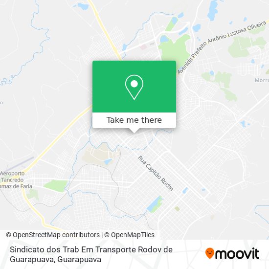 Sindicato dos Trab Em Transporte Rodov de Guarapuava map