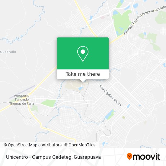 Mapa Unicentro - Campus Cedeteg