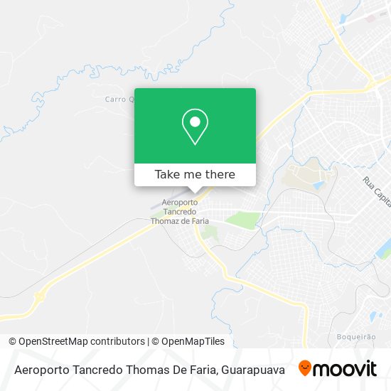 Mapa Aeroporto Tancredo Thomas De Faria