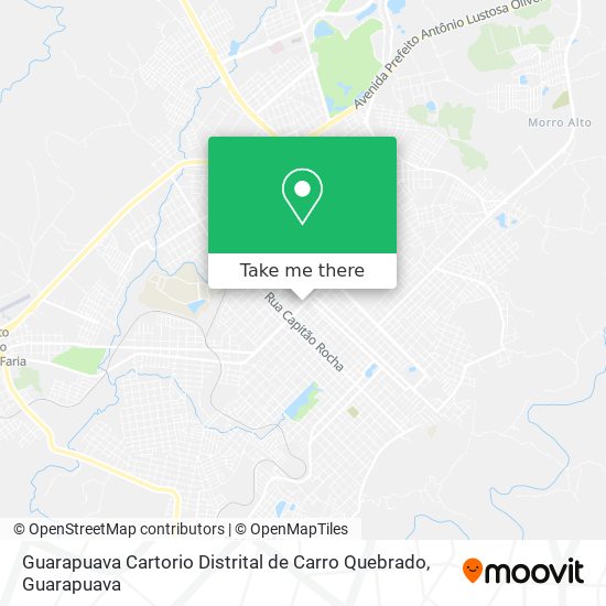 Mapa Guarapuava Cartorio Distrital de Carro Quebrado