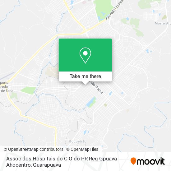 Assoc dos Hospitais do C O do PR Reg Gpuava Ahocentro map