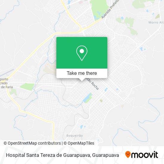 Mapa Hospital Santa Tereza de Guarapuava