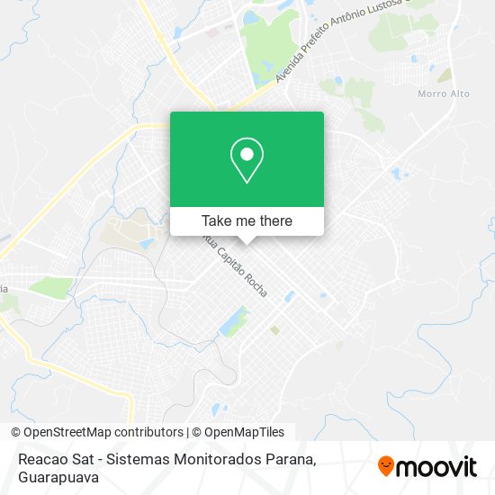 Reacao Sat - Sistemas Monitorados Parana map