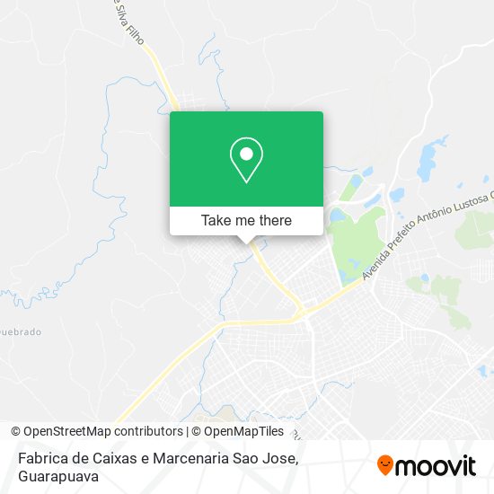 Mapa Fabrica de Caixas e Marcenaria Sao Jose