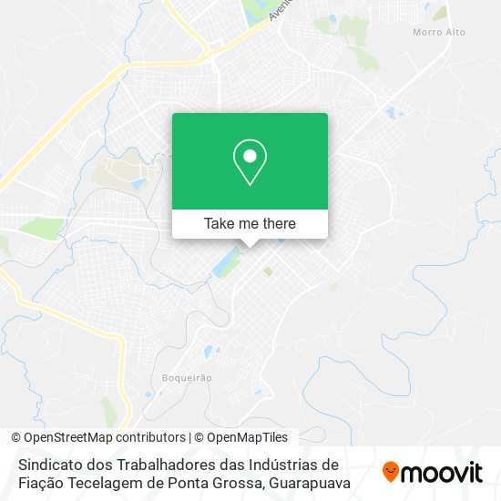 Sindicato dos Trabalhadores das Indústrias de Fiação Tecelagem de Ponta Grossa map