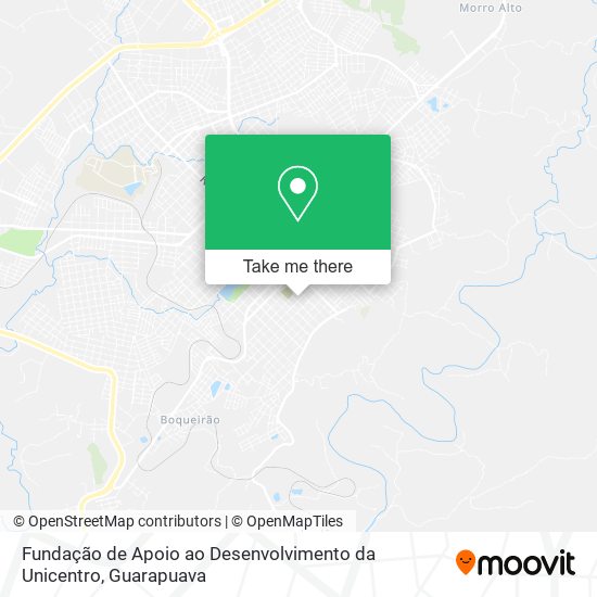 Mapa Fundação de Apoio ao Desenvolvimento da Unicentro