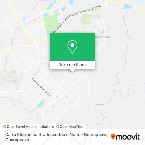 Caixa Eletrônico Bradesco Dia e Noite - Guarapuava map