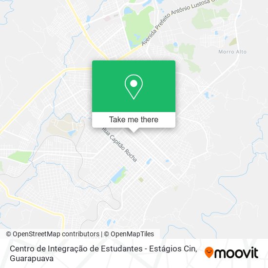 Mapa Centro de Integração de Estudantes - Estágios Cin