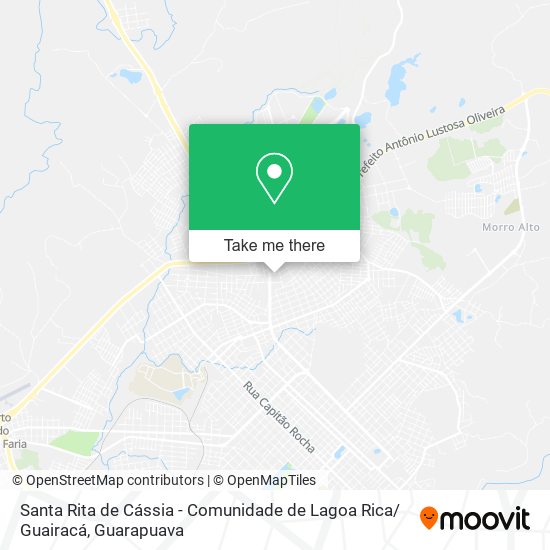 Mapa Santa Rita de Cássia - Comunidade de Lagoa Rica/ Guairacá