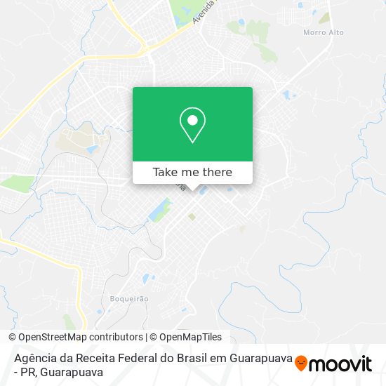 Mapa Agência da Receita Federal do Brasil em Guarapuava - PR