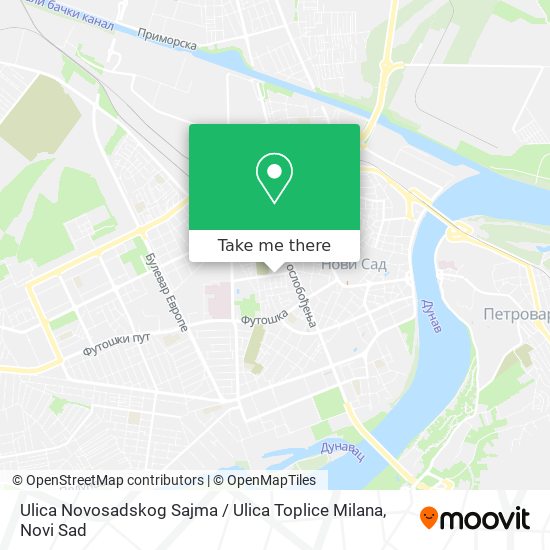 Ulica Novosadskog Sajma / Ulica Toplice Milana map