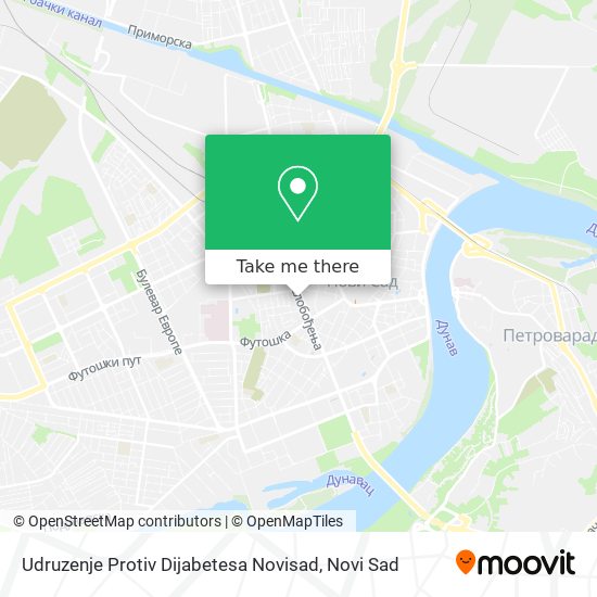 Udruzenje Protiv Dijabetesa Novisad map