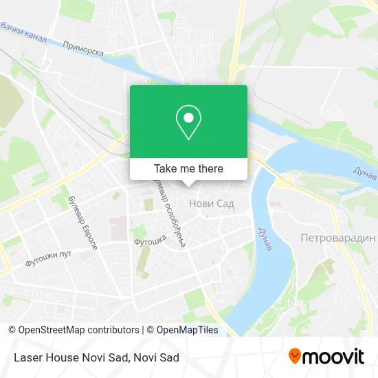 Laser House Novi Sad map