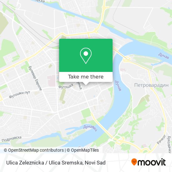 Ulica Zeleznicka / Ulica Sremska map