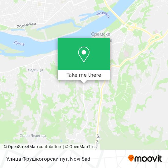 Улица Фрушкогорски пут map