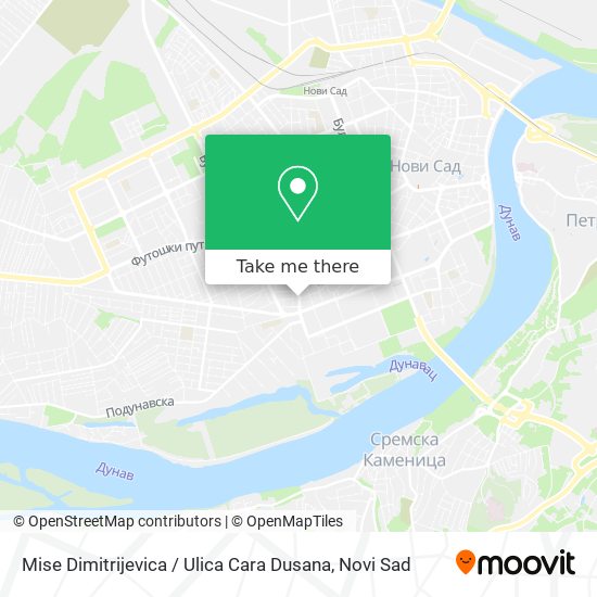Mise Dimitrijevica / Ulica Cara Dusana map